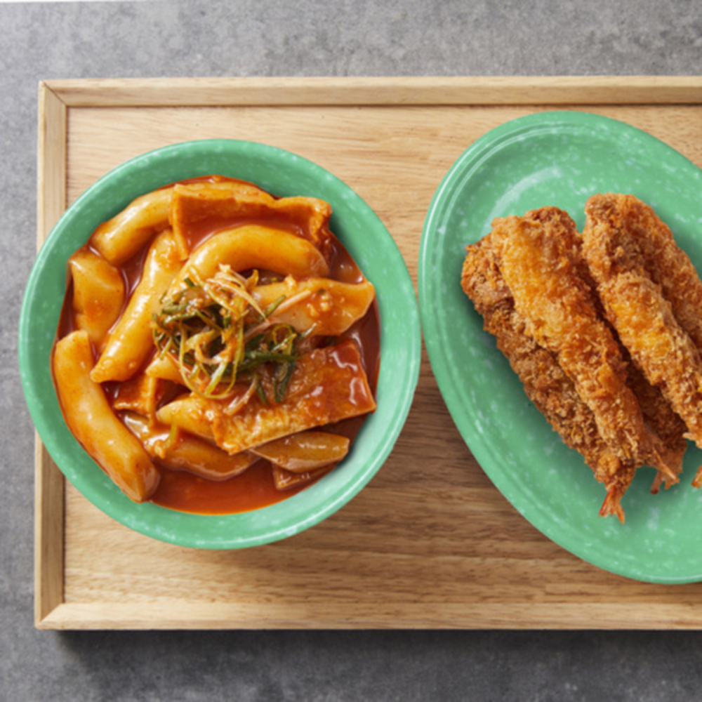 분식 그릇세트 멜라민 쑥색 녹색 포장마차 떡볶이 순대 옛날 접시 식기 업소 가정 레트로 - 상세 이미지 3