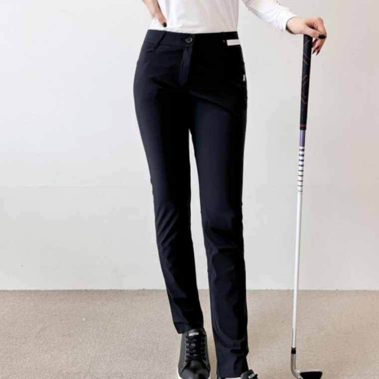 여성 사계절 데일리 골프웨어 쿨링 일자 팬츠 바지 - 상품 이미지