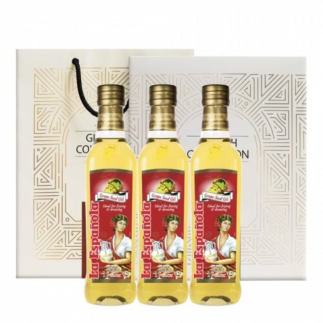 포도씨유 (에스파놀라) 디테일 구성 500ml 3병 선물세 - 상품 이미지