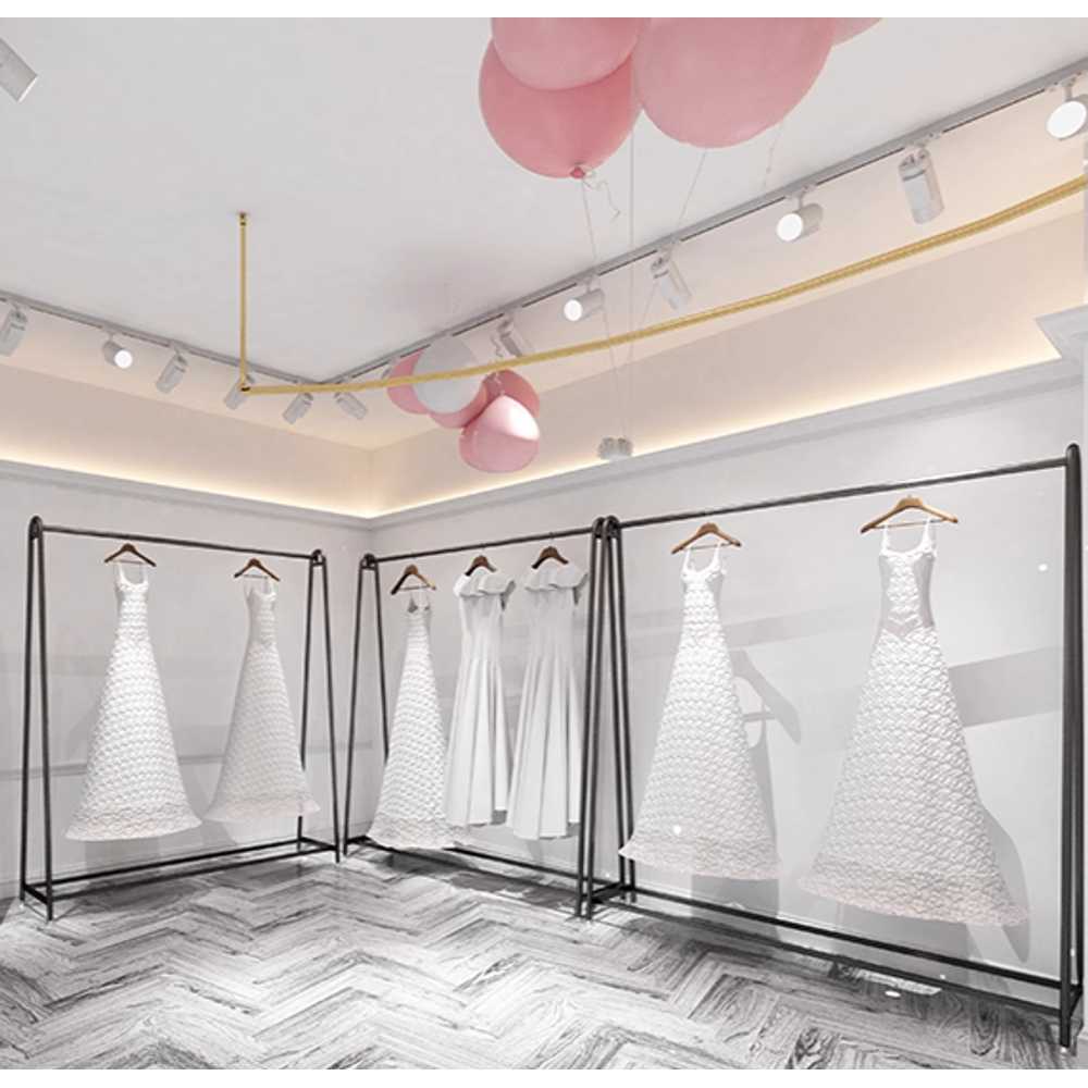 웨딩드레스 행거 편집샵 랙 진열대 스튜디오 옷걸이 160x100cm - 상세 이미지 5