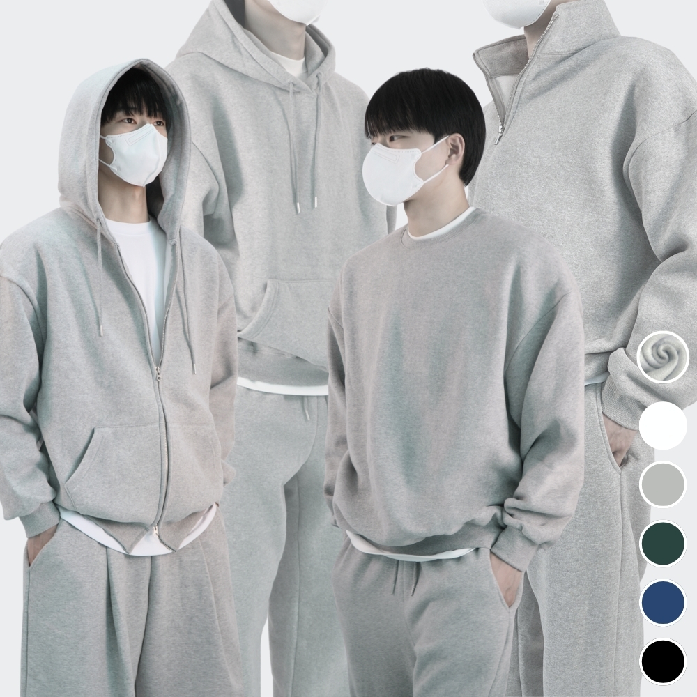 5종 헬스장운동복 상의 긴팔 하프집업 맨투맨 후드 집업 (M~4XL) - 상품 이미지