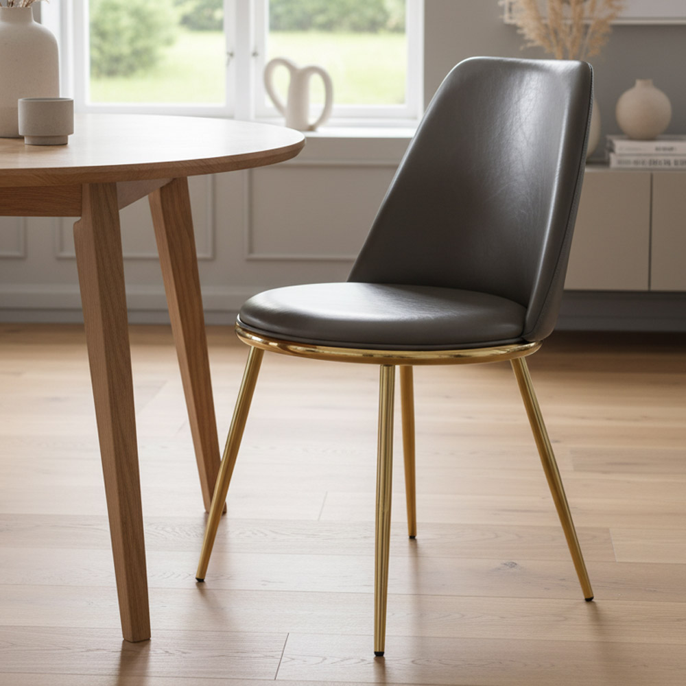 1+1 돌체 인테리어 디자인 카페체어 골드 식탁의자