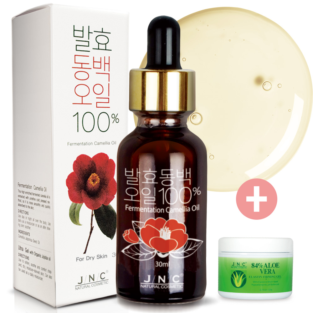 JNC 100% 발효동백오일 30ml [엘라스틴훠밍겔 20g]/5ml 랜덤 미니어처 추가 - 상품 이미지