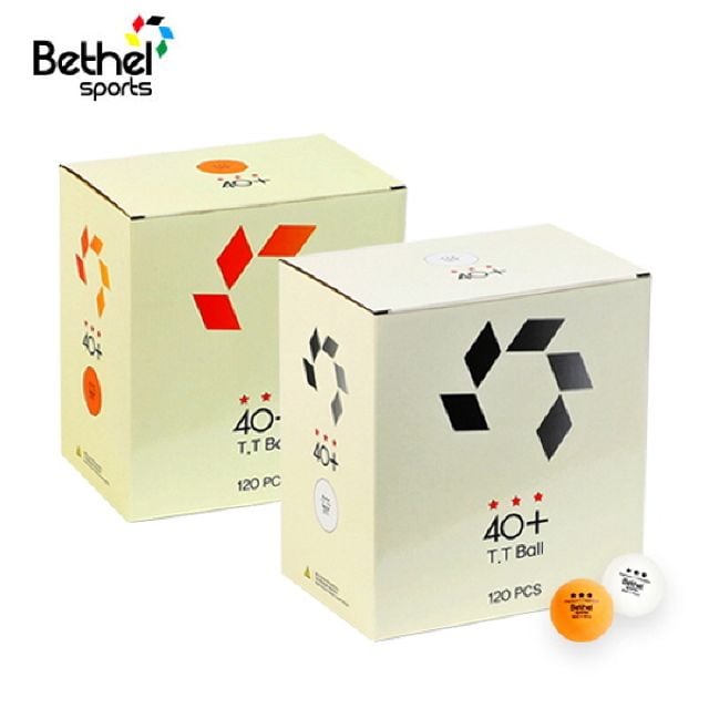 탁구공 벧엘 40+3성 ABS 벌크 120개입 - 상품 이미지