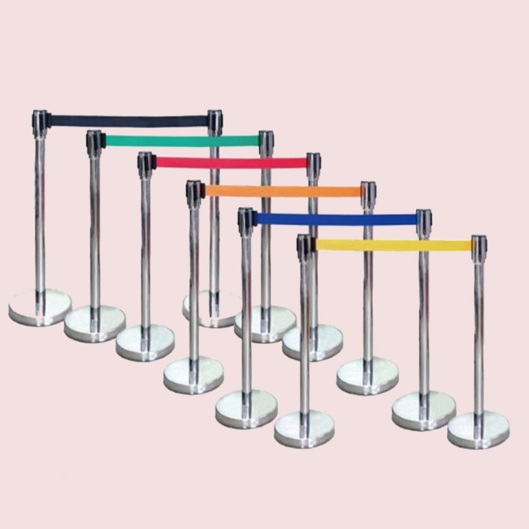 가이드라인 통제선 벨트형스텐차단봉 2M 5cm - 상품 이미지