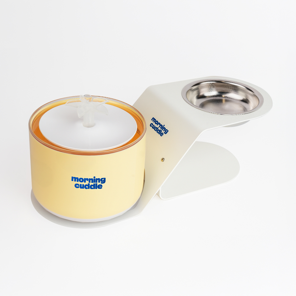 모닝커들 고양이 강아지 정수기 자동급수기 식기 올인원 세트 밥그릇 테이블