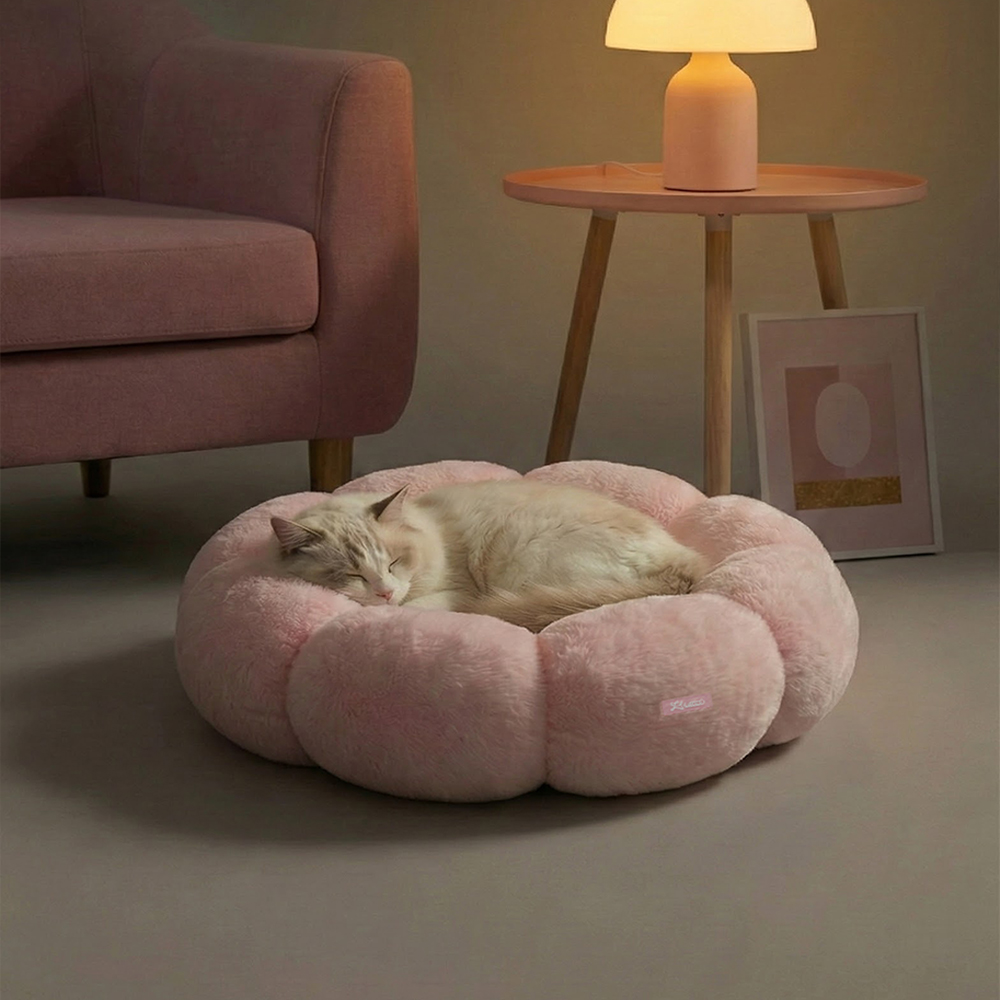 레토 강아지방석 고양이방석 플라워 도넛 쿠션