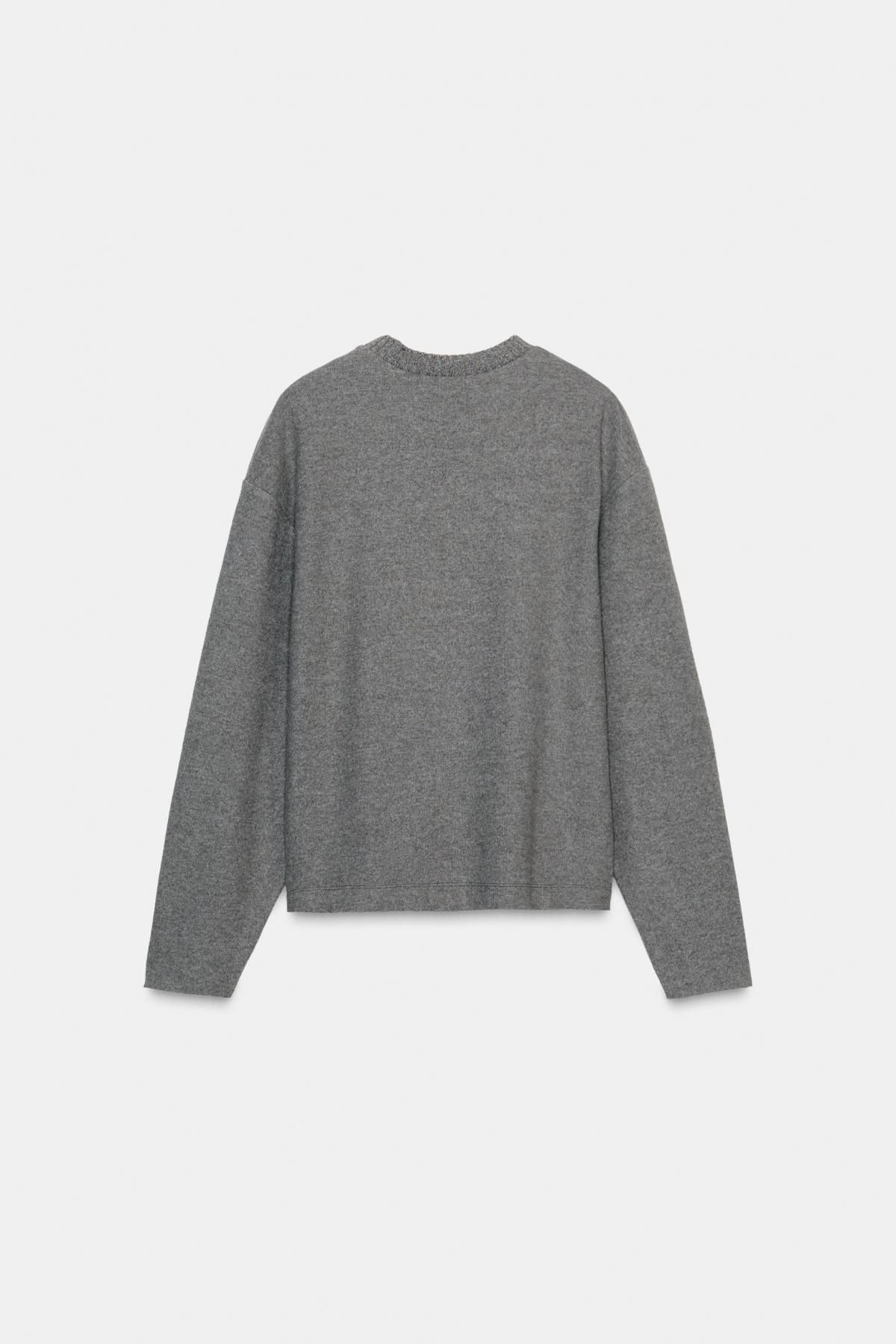 자라 소프트 라운드넥 긴팔 스웨트셔츠 5039/676 ANTHRACITE GREY - 상세 이미지 5