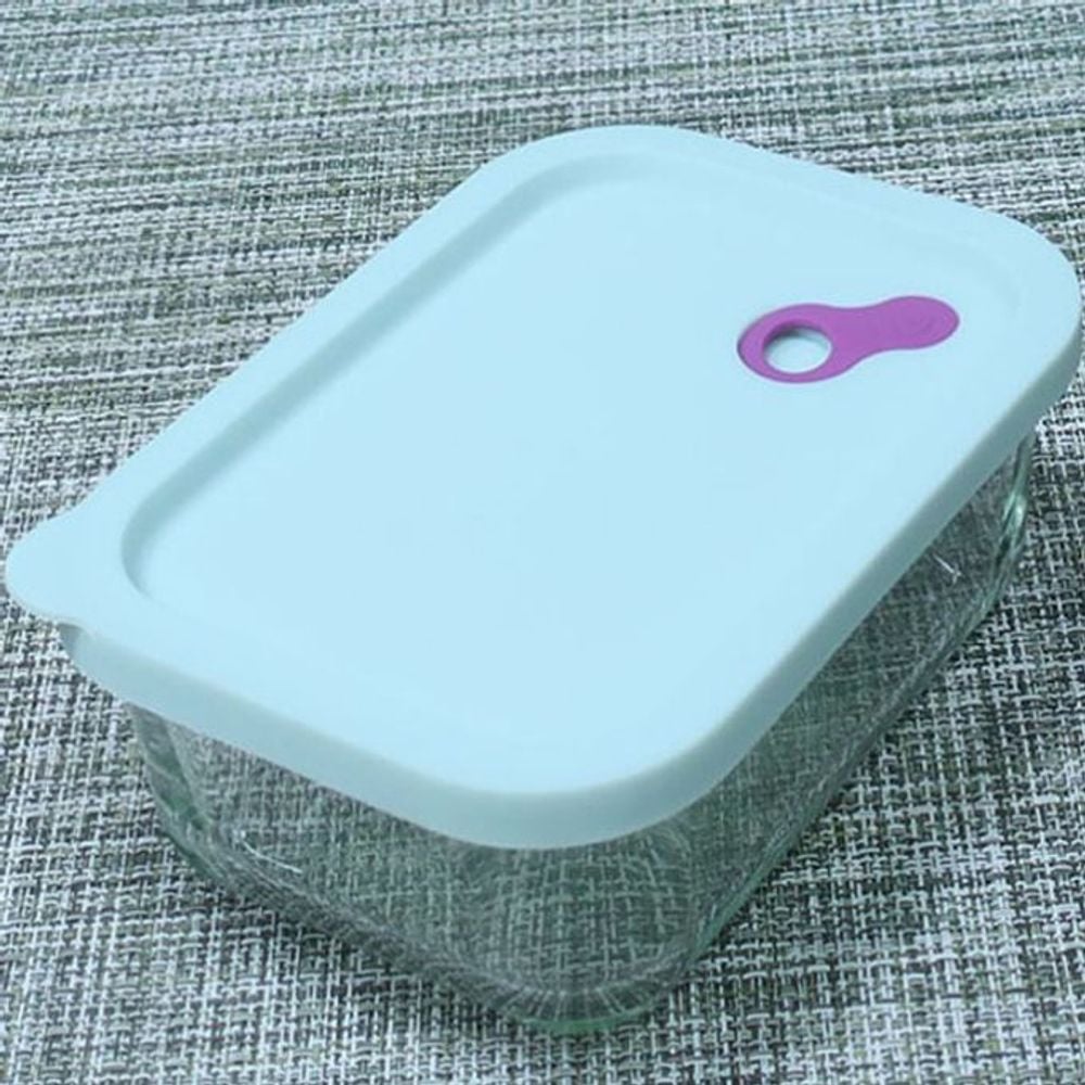 밀폐용기 반찬통 보관통 전자레인지 용기 사각 370ml - 상품 이미지