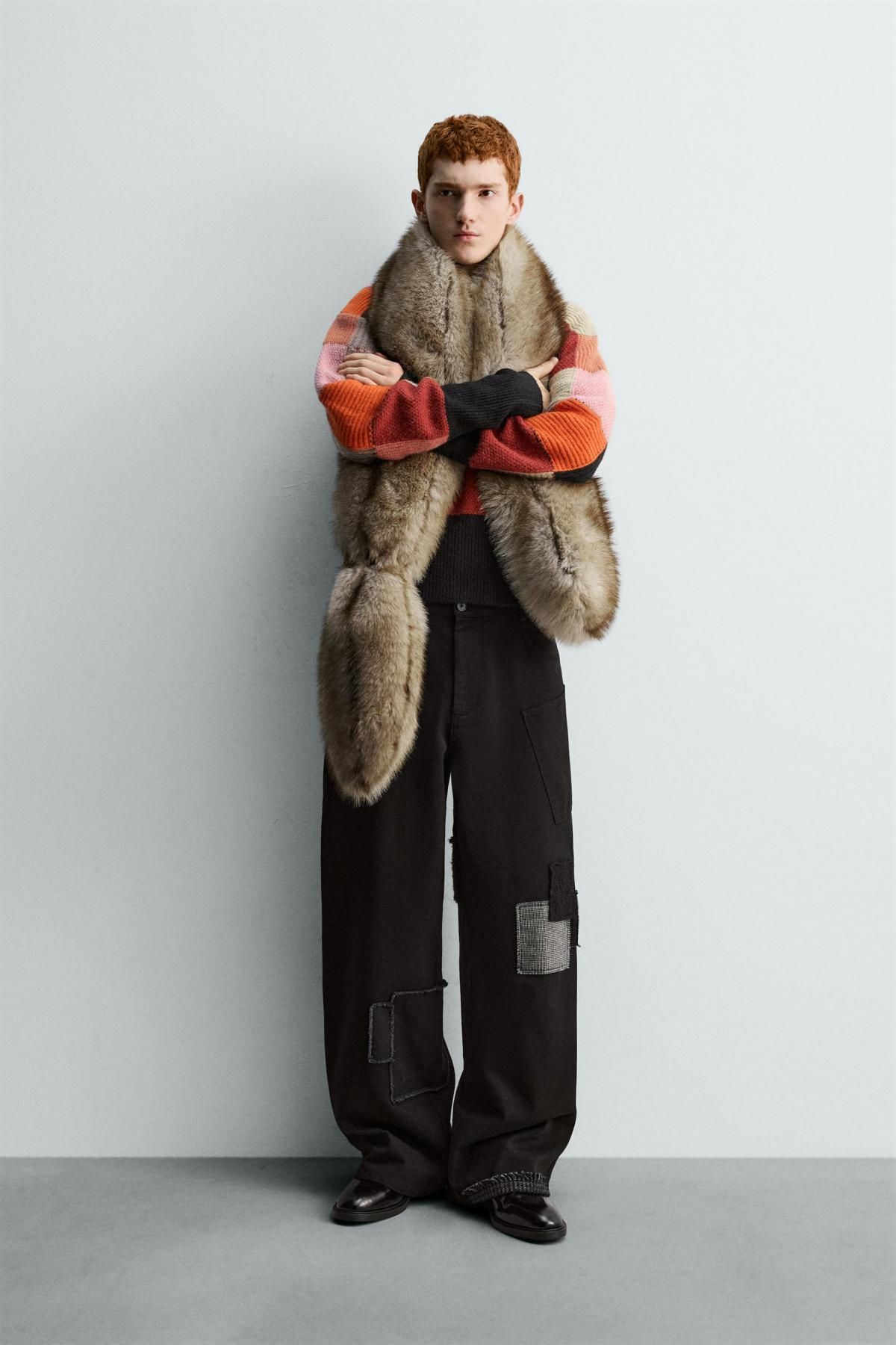 자라 와이드 패치워크 팬츠 X 해리 램버트 5070/781 BLACK - 상세 이미지 2