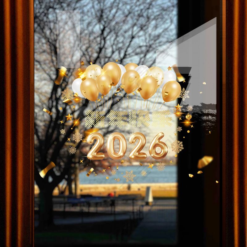 2026년 대형 창문스티커 신년 새해 유리 시트지 투명 - 상세 이미지 5
