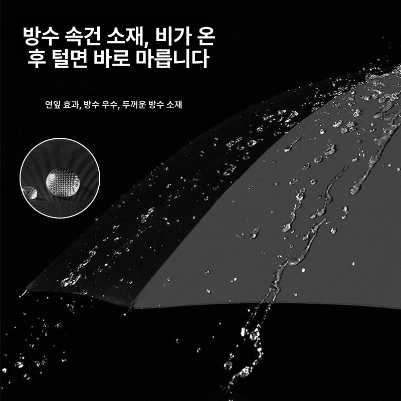 대형 자동 접이식 우산 남녀공용 강풍 방수 두꺼운 휴대용 우양산 킹스맨 오로라화이트 고효율자외선차단 - 상세 이미지 4