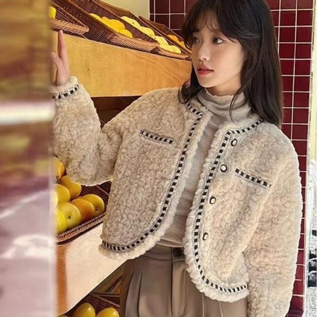 봄자켓 밍크퍼자켓 퍼자켓 퍼 밍크 자켓 간절기 숏 여 - 상품 이미지