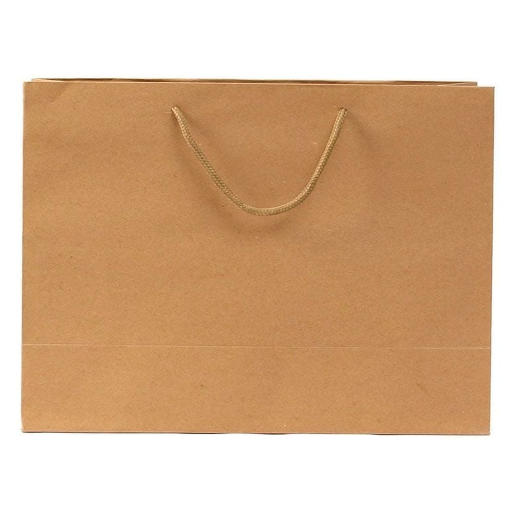 쇼핑백 무지 가로형 쇼핑백(브라운)(32x25cm)종이쇼핑백 - 메인 이미지