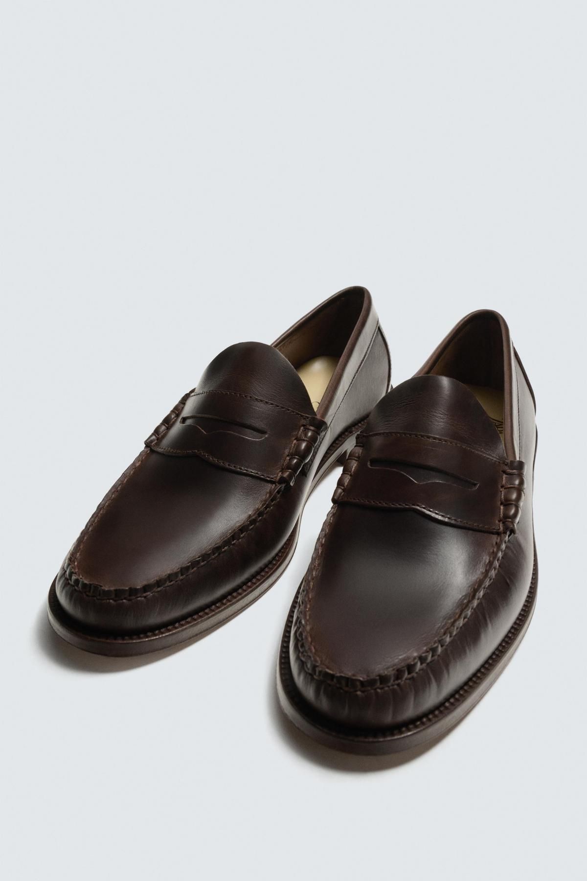 자라 클래식 페니 로퍼 X 카스텔로 1920 2671/620 BROWN - 상세 이미지 2