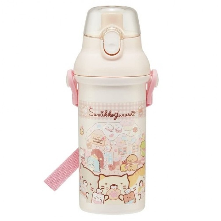 스밋코구라시 과자가게 원터치 어깨끈물병 480ml 항균+ 물통 - 메인 이미지
