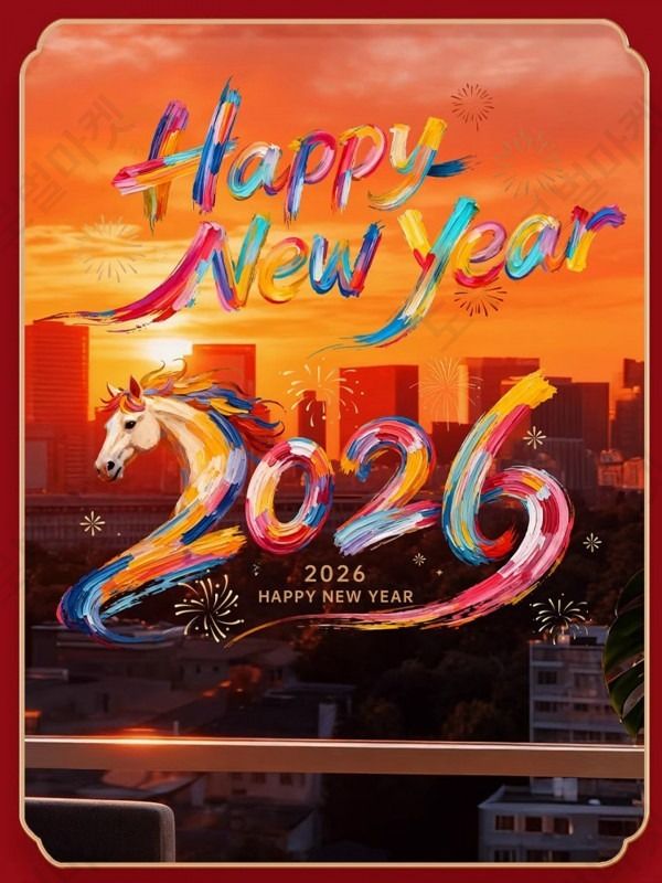 2026년 대형 창문스티커 신년 새해 유리 시트지 투명 - 상세 이미지 3