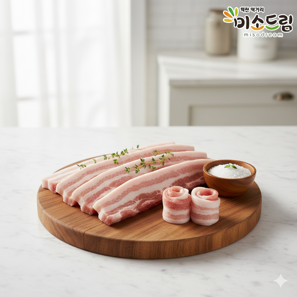 삼겹살 한돈 보성녹돈 냉동 삼겹살 앞다리살 뒷다리살 1kg 녹차발효 캠핑 국내산 진공포장 이미지 7