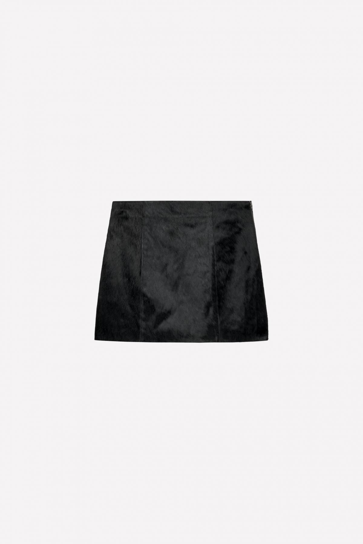 자라 퍼 레더 미니 스커트 X 루도빅 드 생 세르냉 5601/042 BLACK - 상품 이미지