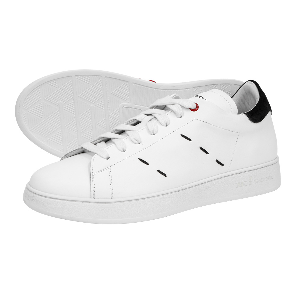 키톤 스티치 스니커즈 USSN001 XB602004 BIANCO/NERO (2023 S/S) - 상품 이미지