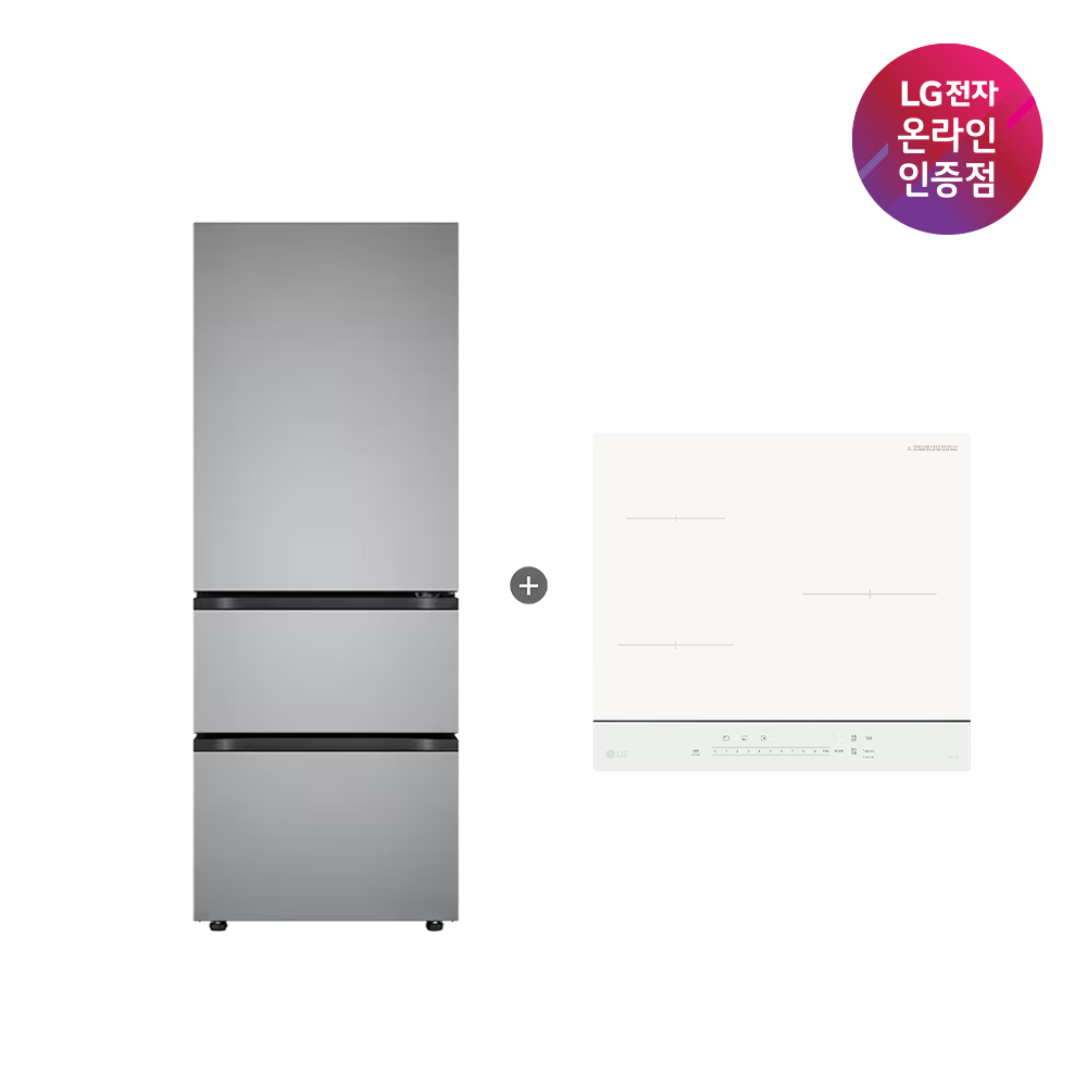 LG 디오스 오브제컬렉션 김치톡톡 + LG 디오스 인덕션 (Z330MPSF11 + BEI3QKHLOE)
