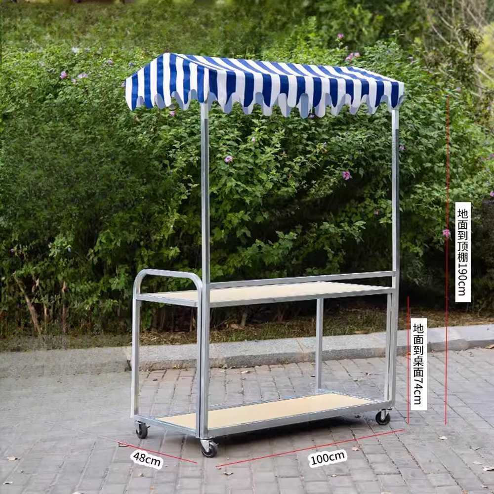 접이식 가판대 이동식 판매대 전시 진열 매대 휴대형 48x100cm (오렌지) - 상세 이미지 2