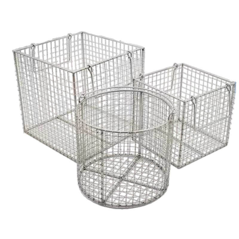 업소용 스텐 바구니 식당 건지기 튀김망 미니 채반 손잡이 대형 업소 사각 30x20x10cm 메쉬 3cm - 상세 이미지 5