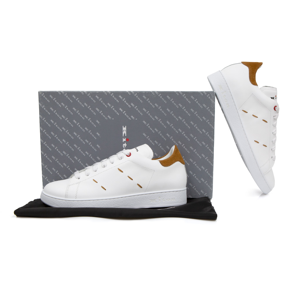 키톤 스티치 스니커즈 USSN001 XB602006 BIANCO/TERRA (2023 S/S) 이미지 6