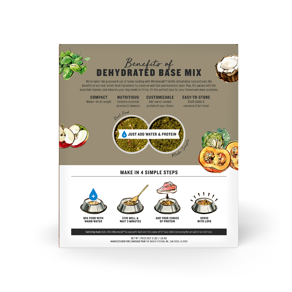 디어니스트키친 탈수건조 알러지 강아지 사료 그레인프리 베이스믹스, 1.36kg, 1개