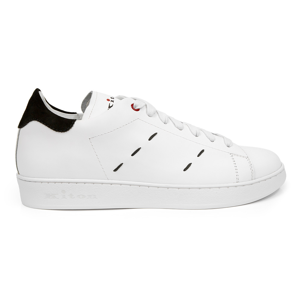 [아벨리] 키톤 스티치 스니커즈 USS0001 XC100507 BIANCO/KHAKI (2023 F/W) - 상세 이미지 2