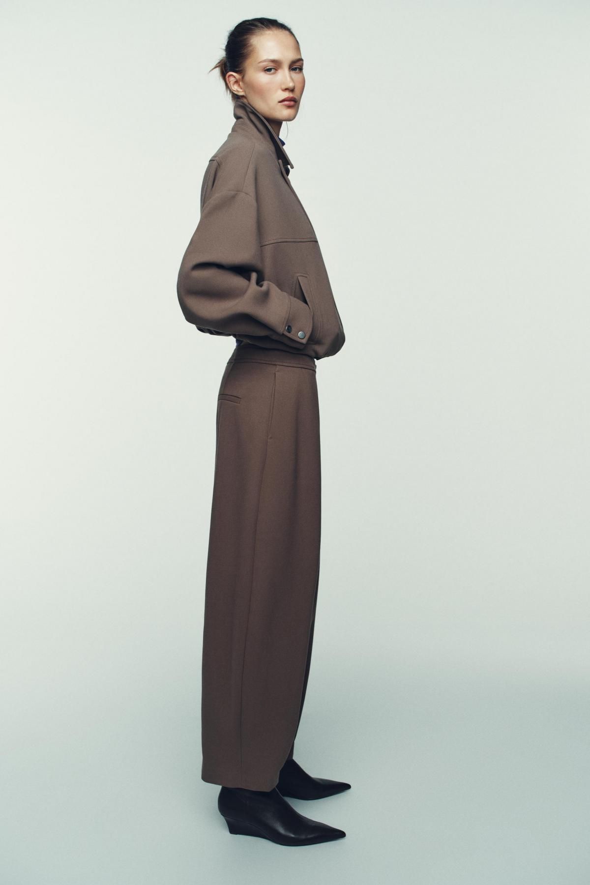 자라 하이웨이스트 테크니컬 캐롯 팬츠 9637/676 CAMEL - 상세 이미지 4