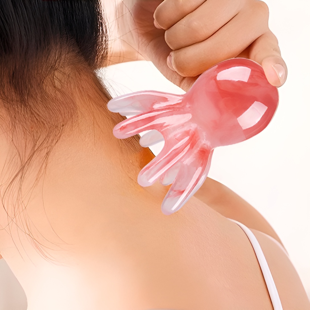 문어 괄사 마사지기 전신 바디 얼굴 두피 팔다리 경락 리프팅 도구 - 상세 이미지 5