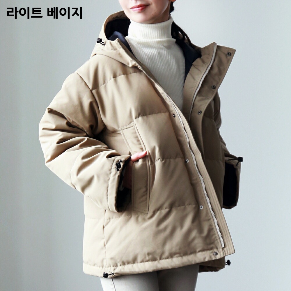 단톤 여성 실루엣 다운 후드 자켓 패딩 DT-A0008TPR 25FW 네이비 S 이미지 6