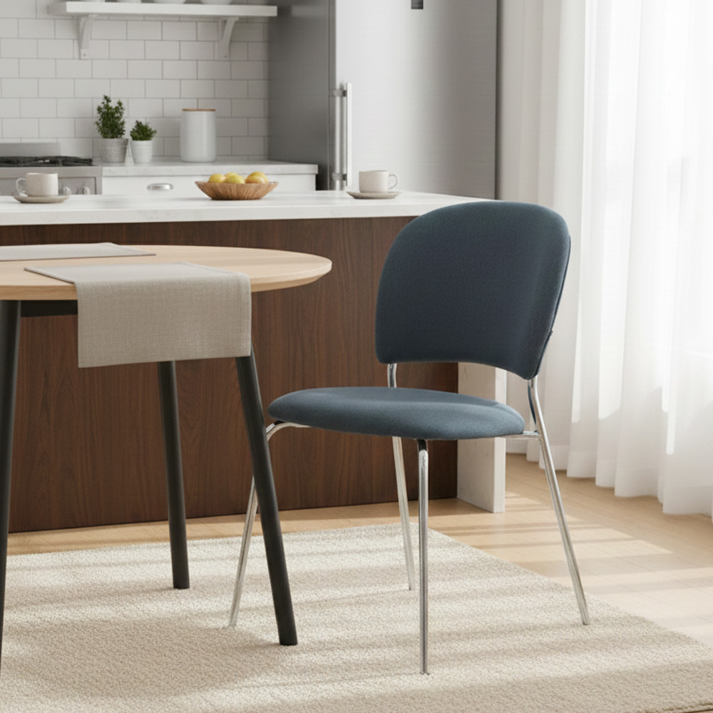 밀레 미드센츄리 모던 인테리어 디자인 카페체어 패브릭 식탁의자