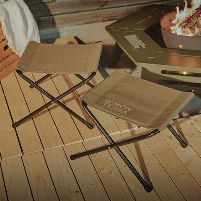 몬테라 와이드 BBQ 체어 캠핑 의자 1+1 전용 가방 포함 블랙 - 상세 이미지 2