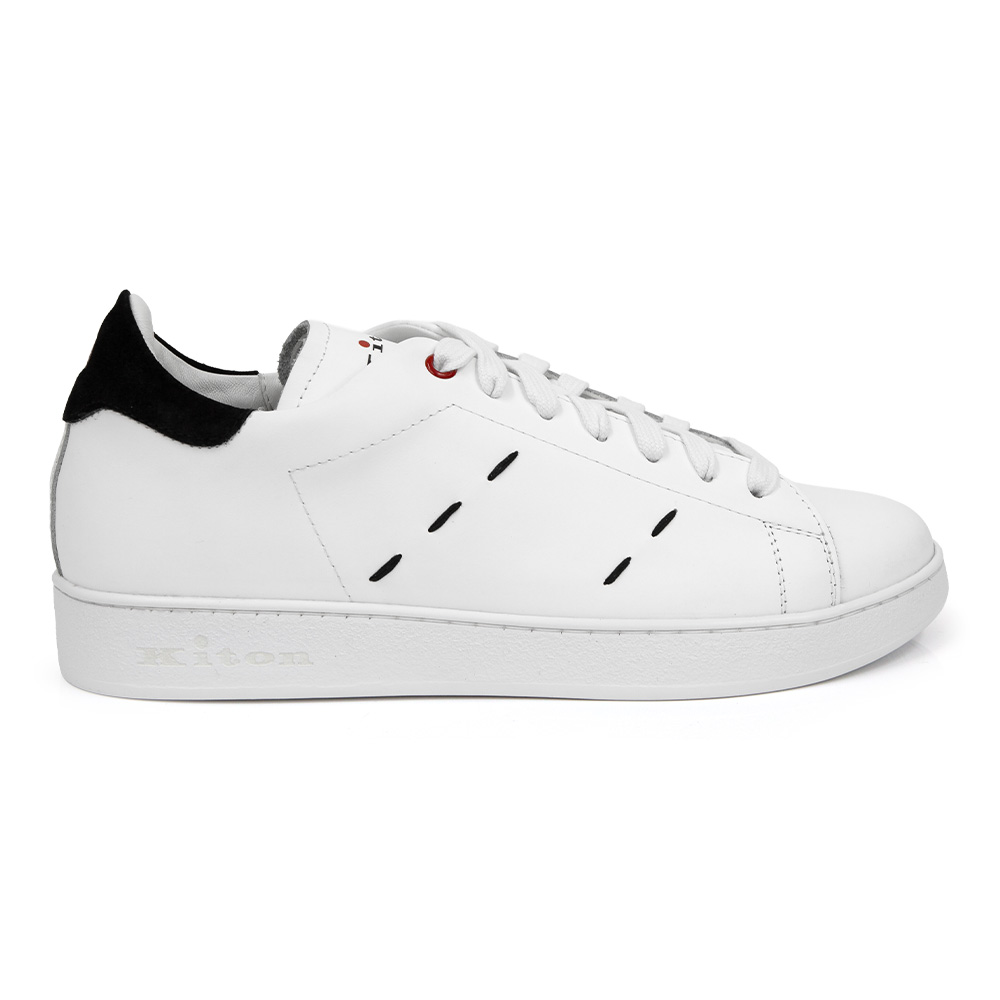 키톤 스티치 스니커즈 USSN001 XB602004 BIANCO/NERO (2023 S/S) - 상세 이미지 2
