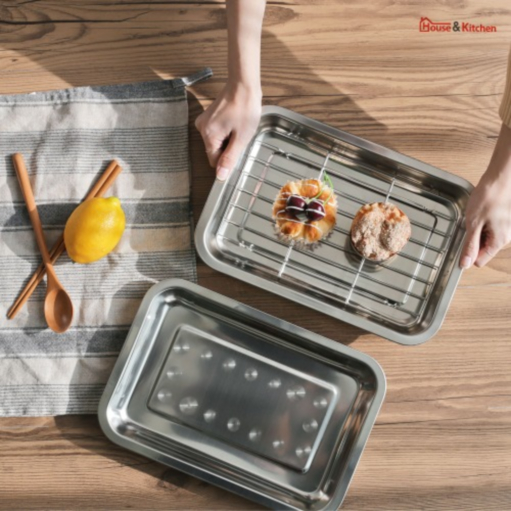 304스텐 뚜껑 바트 식재료 음식 보관 준비 밧드 사각 식당 반찬통 요리 받드 가정 업소 - 상세 이미지 2