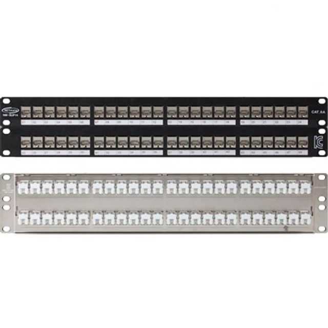 고속 키스톤잭 CAT6A 판넬 모듈 전면 2U 48포트 스위치 - 메인 이미지