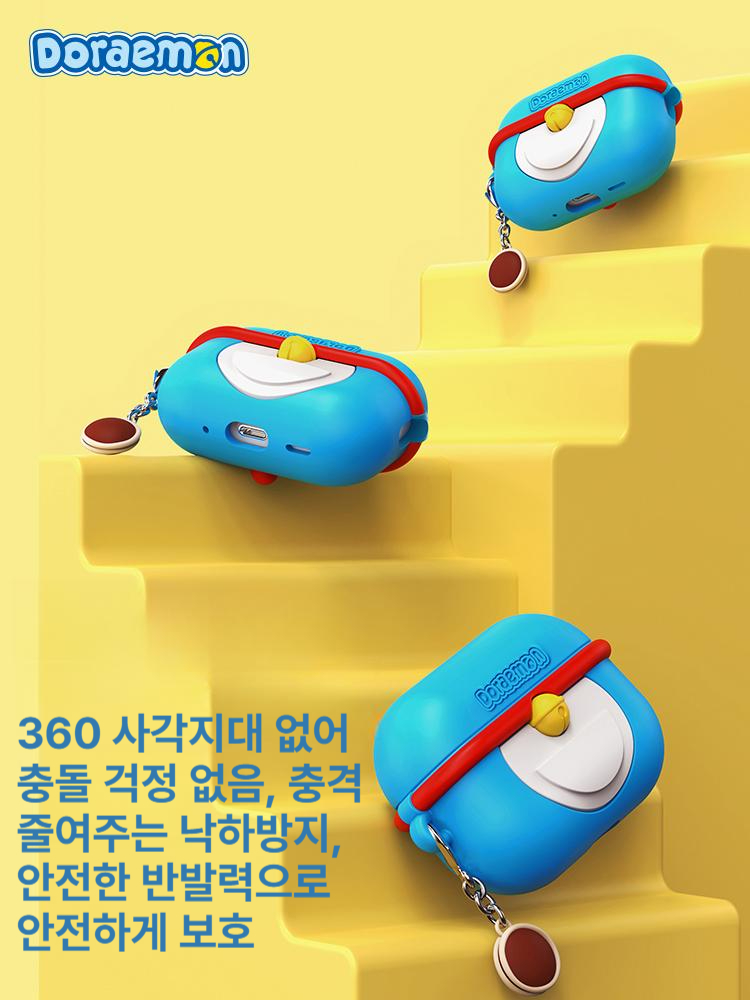도라에몽 에어팟 4세대 케이스 애플 이어폰 무선 소프트 실리콘 보호 커버 크레용 신짱 빈티지카메라 AirPods 4 - 상세 이미지 5