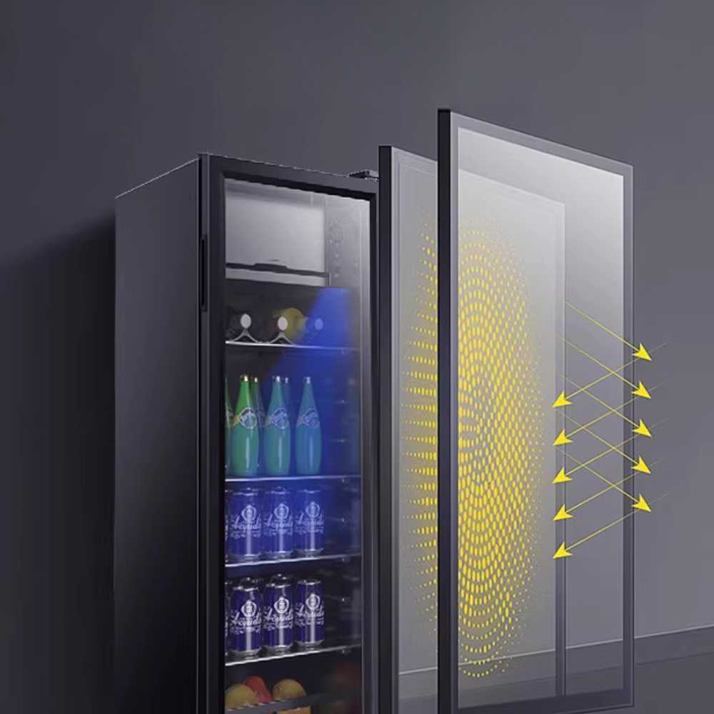 가정용 술장고 소형 미니 냉장고 와인 맥주 냉각 보관 118L (냉장+약냉동 LED) - 상세 이미지 4
