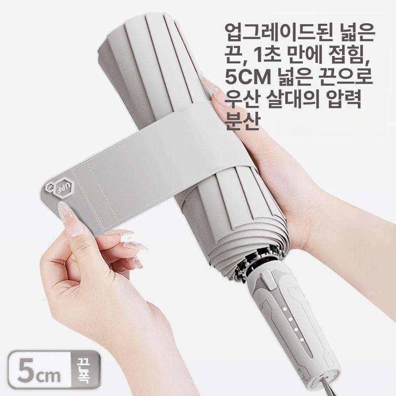 대형 자동 접이식 우산 남녀공용 강풍 방수 두꺼운 휴대용 우양산 킹스맨 오로라화이트 고효율자외선차단 이미지 6