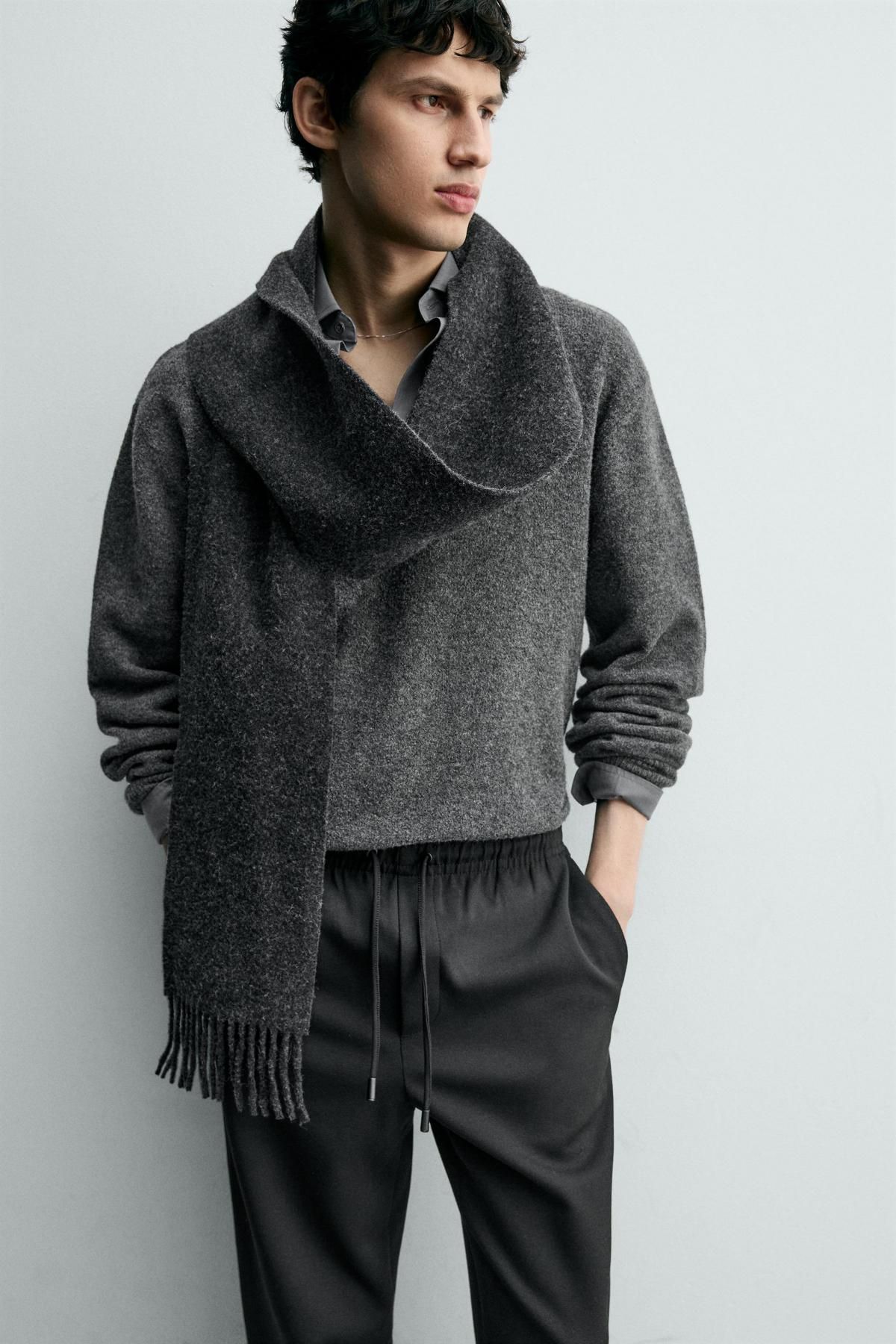 자라 논아이론 컴포트 조거 웨이스트 팬츠 0347/890 BLACK - 상세 이미지 5