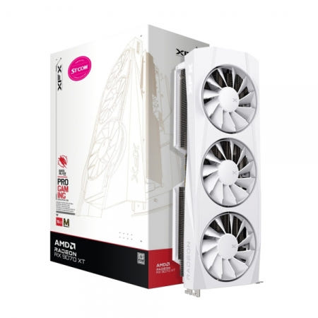 XFX XFX 라데온 RX 9070 XT QUICKSILVER Magnetic Air WHITE D6 16GB