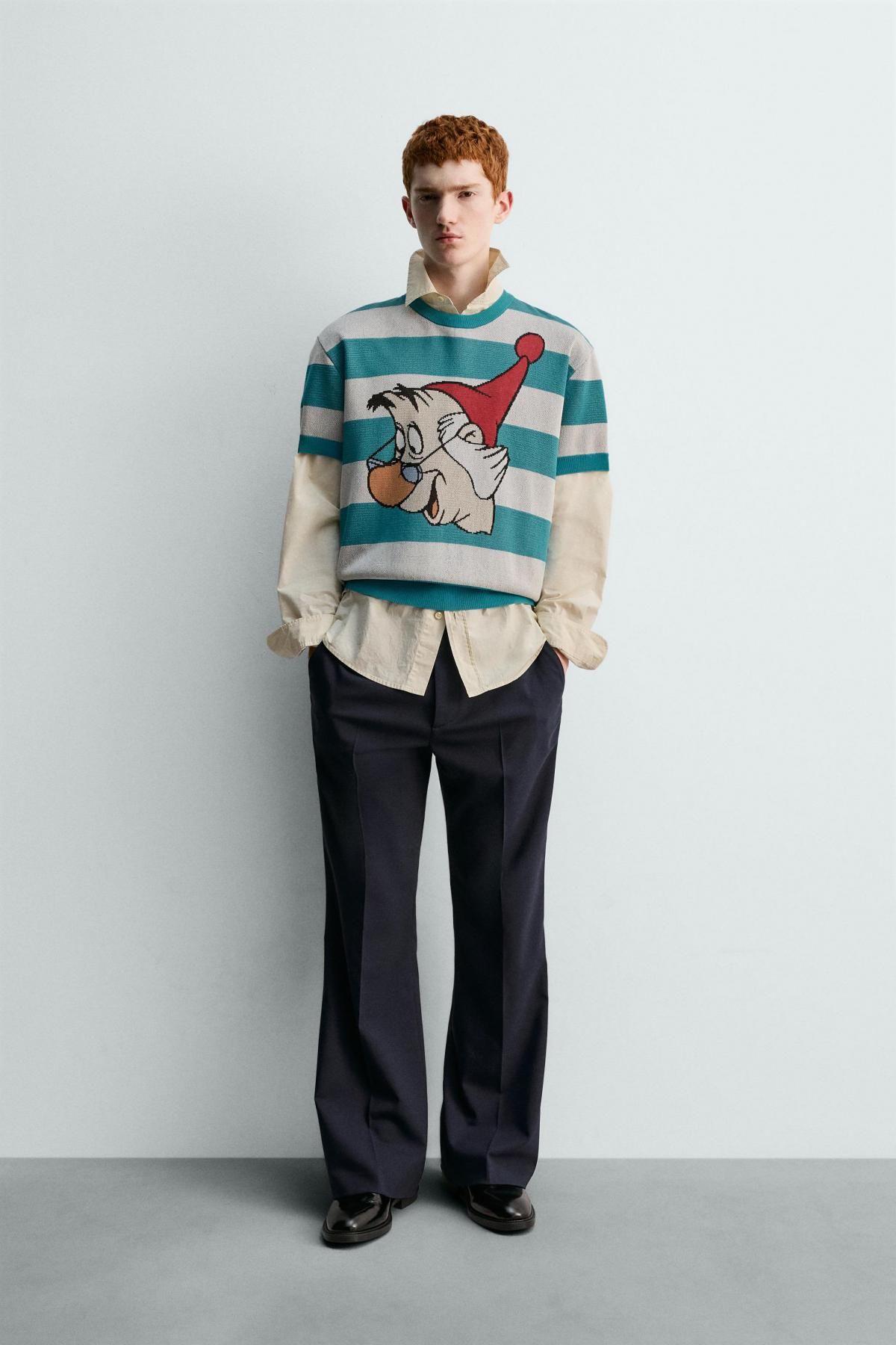 자라 피터팬 반팔 니트 티셔츠 X 해리 램버트 5755/341 LIGHT TURQUOISE - 상세 이미지 2