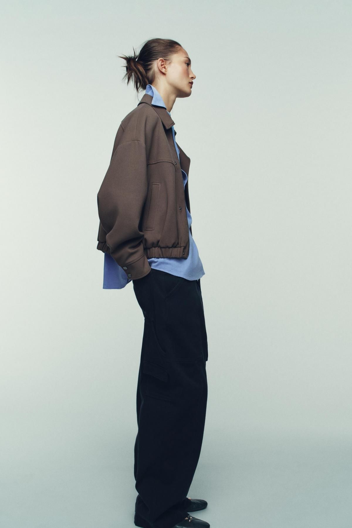 자라 테크니컬 크로스오버 봄버 재킷 9810/676 CAMEL - 상세 이미지 4