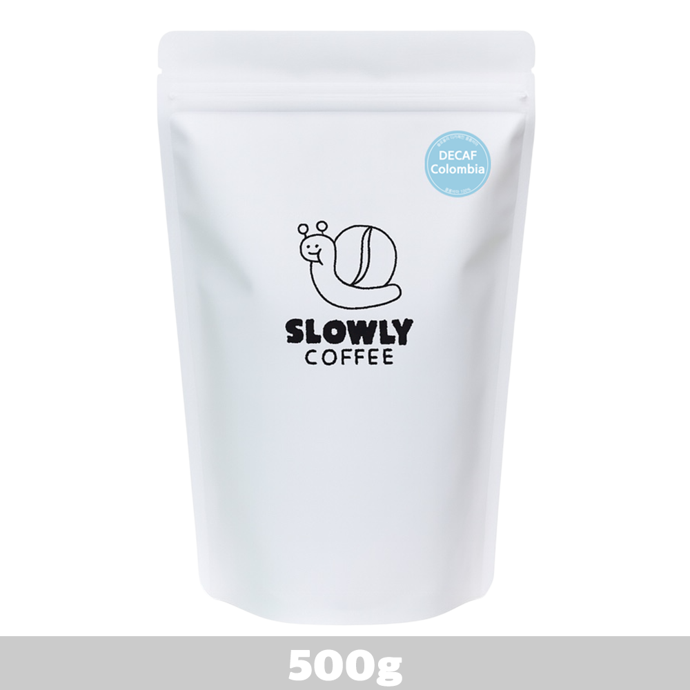 슬로울리 원두 커피 디카페인 콜롬비아 고소한 콩 홀빈, 500g, 1개 - 상품 이미지