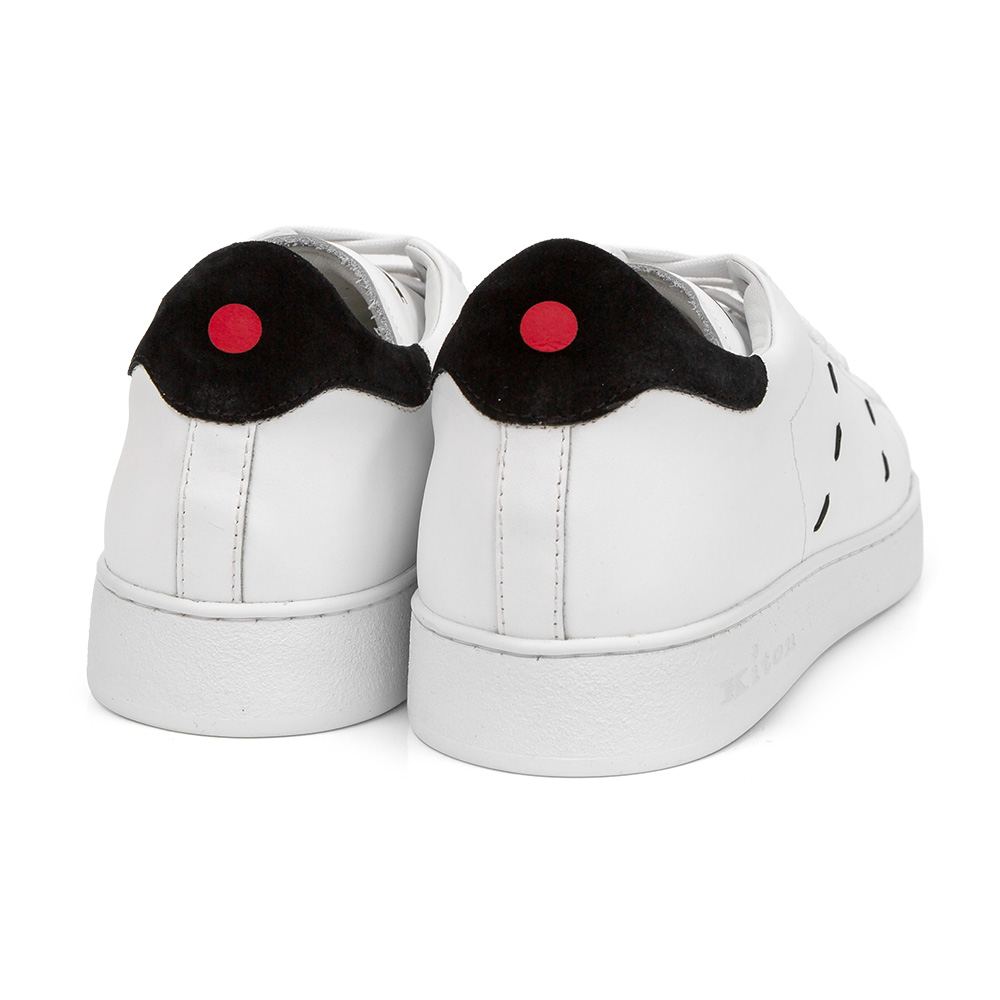 키톤 스티치 스니커즈 USSN001 XB602004 BIANCO/NERO (2023 S/S) - 상세 이미지 4