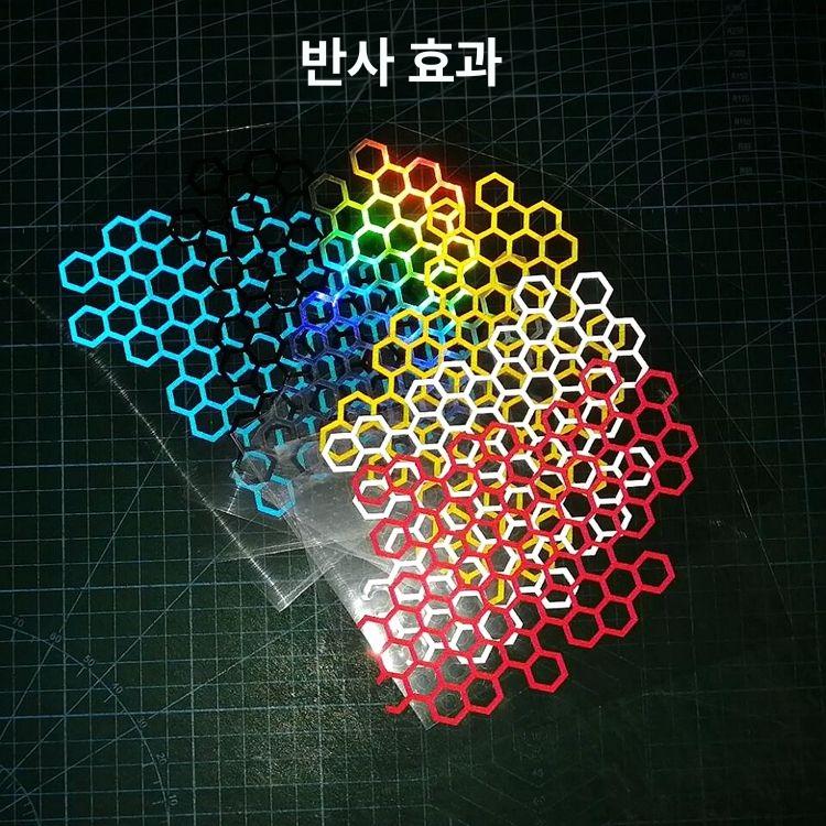 전동 오토바이 바디 반사 스티커 모터사이클 개조 장식 15.4x12.2cm 실버화이트 단일 - 상세 이미지 5