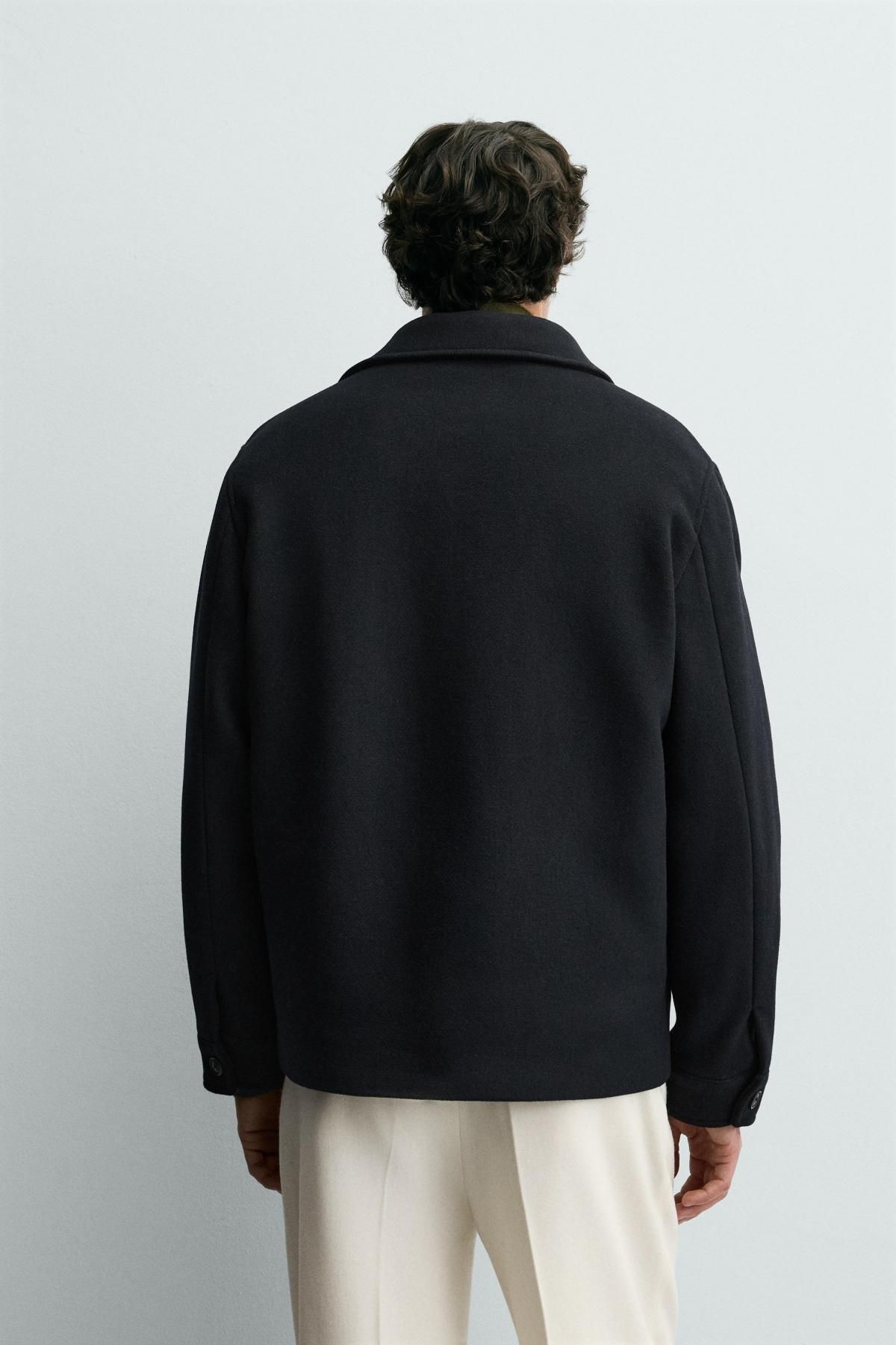 자라 울 혼방 탈착식 라이닝 재킷 5854/002 NAVY BLUE - 상세 이미지 3