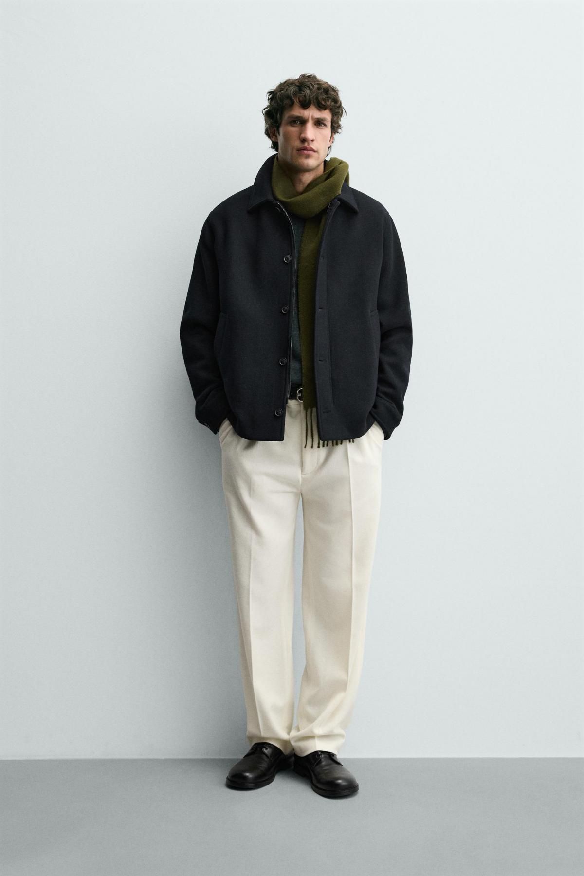 자라 울 혼방 탈착식 라이닝 재킷 5854/002 NAVY BLUE - 상세 이미지 2